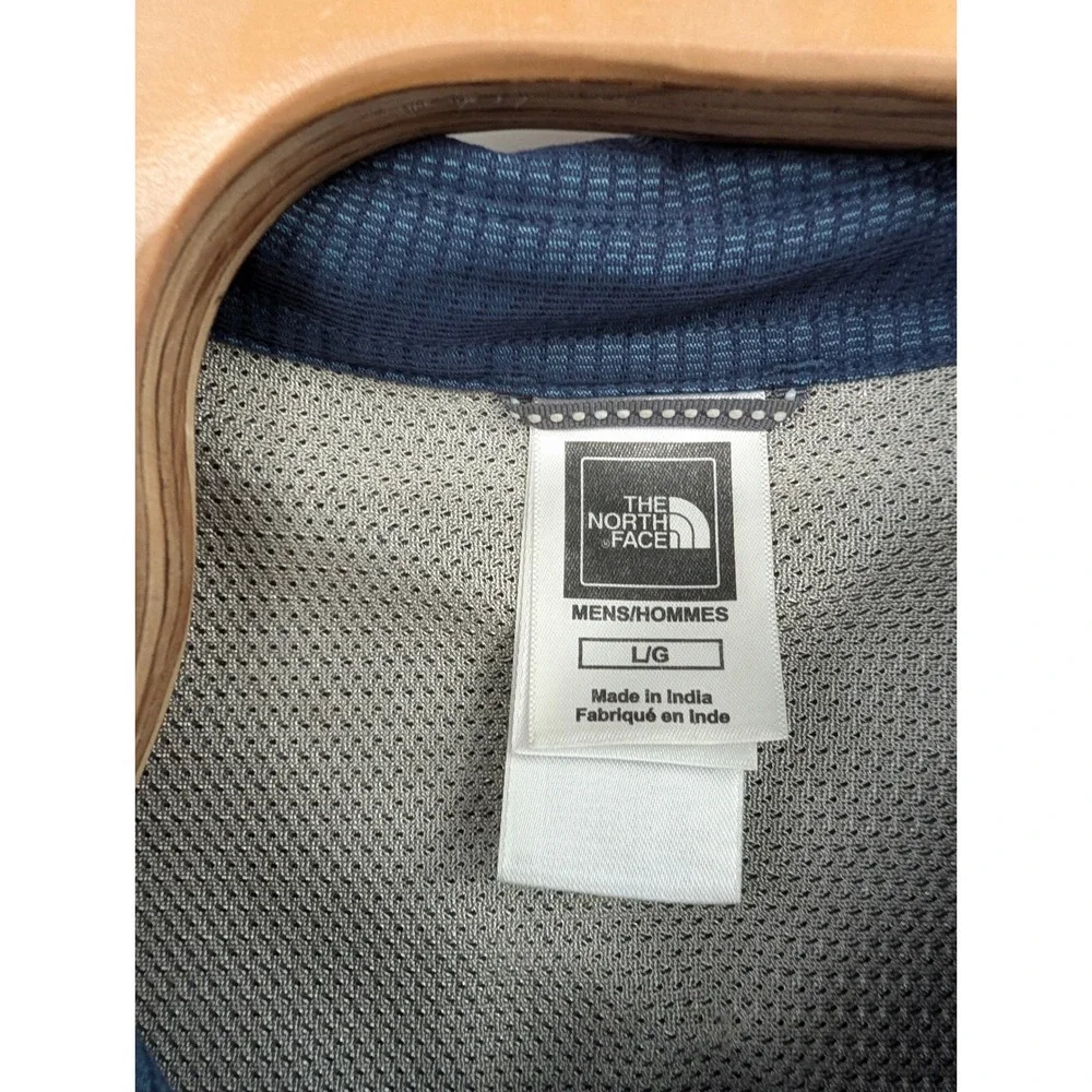 The North Face Mens Shirt Large Blue Short Sleeve Button Up Pocket Modal Blend